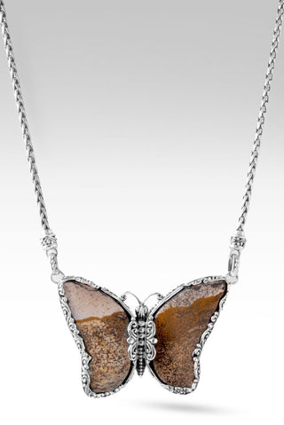Free Flying Necklace™ in Picture Jasper Carved Butterfly - Statement - only found at SARDA™
