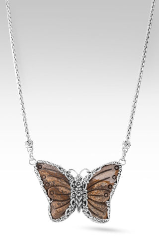 Free Flying Necklace™ in Picture Jasper Carved Butterfly - Statement - only found at SARDA™