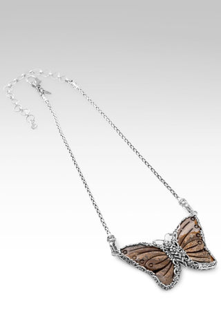Free Flying Necklace™ in Picture Jasper Carved Butterfly - Statement - only found at SARDA™