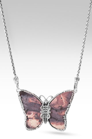 Free Flying Necklace™ in Porcelain Jasper Carved Butterfly - Statement - only found at SARDA™