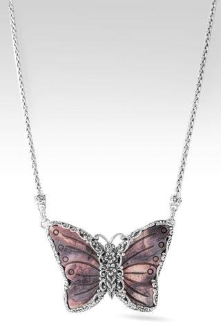 Free Flying Necklace™ in Porcelain Jasper Carved Butterfly - Statement - only found at SARDA™