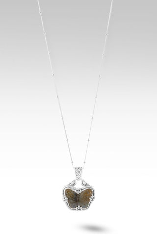 Fullness of Peace Necklace™ in Labradorite & Black Stone - Single Stone - only found at SARDA™