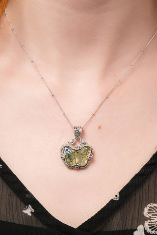 Fullness of Peace Necklace™ in Labradorite & Black Stone - Single Stone - only found at SARDA™