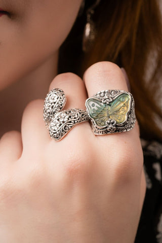 Fullness of Peace Ring™ in Labradorite & Black Stone - Statement - only found at SARDA™