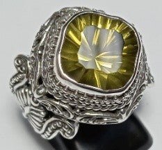 Gentle and Humble in Heart Ring™ in Olive Quartz - Dinner - only found at SARDA™