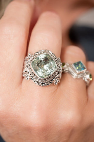 Gentle and Humble in Heart Ring™ in Prasiolite - Dinner - only found at SARDA™