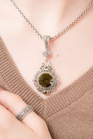 Give Him UR Fears Pendant™ in Olive Quartz - Dinner - only found at SARDA™