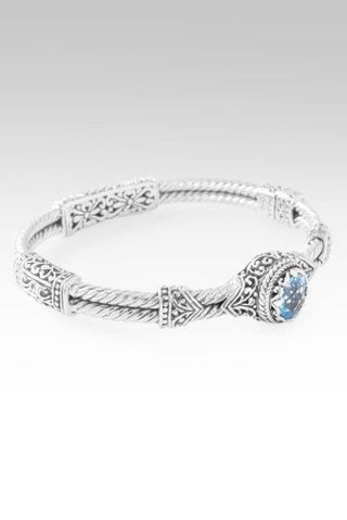 Given Power & Strength Bangle Bracelet™ in Arctic Blue Topaz - Bangle - only found at SARDA™