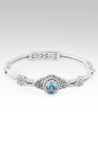 Given Power & Strength Bangle Bracelet™ in Arctic Blue Topaz - Bangle - only found at SARDA™