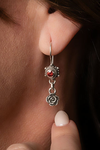 God Can Earrings™ in Red Velvet Mystic Moissanite - Stud - only found at SARDA™