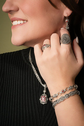 God Can Ring II™ in Red Velvet Mystic Moissanite - Dinner - only found at SARDA™