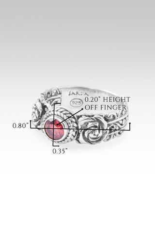 God Can Ring™ in Red Velvet Mystic Moissanite - Stackable - only found at SARDA™