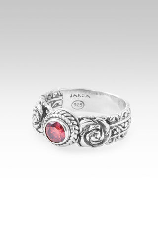 God Can Ring™ in Red Velvet Mystic Moissanite - Stackable - only found at SARDA™
