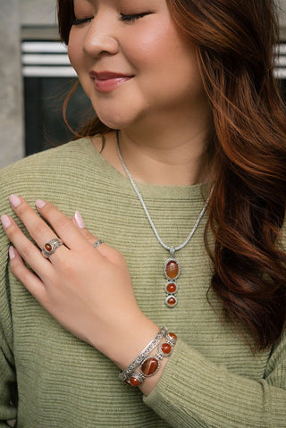 God Is Able Pendant™ in Carnelian Agate & Carnelian - Multi Stone - only found at SARDA™