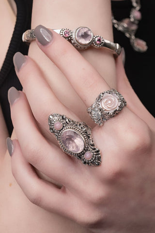God is Faithful Ring™ in Rose Quartz & Pink Opal - Statement - only found at SARDA™