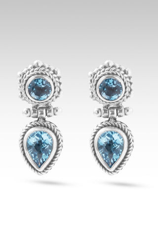 God is Love Earrings™ in Swiss Blue Topaz - Stud Dangle - only found at SARDA™