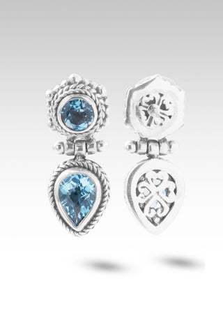 God is Love Earrings™ in Swiss Blue Topaz - Stud Dangle - only found at SARDA™