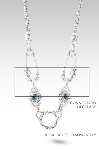 God is Love Necklace Component™ in Swiss Blue Topaz - Component - only found at SARDA™