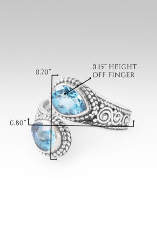 God is Love Ring III™ in Swiss Blue Topaz - Bypass - only found at SARDA™