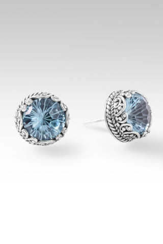 God Loves Earrings™ in Arctic Blue Topaz - Stud - only found at SARDA™