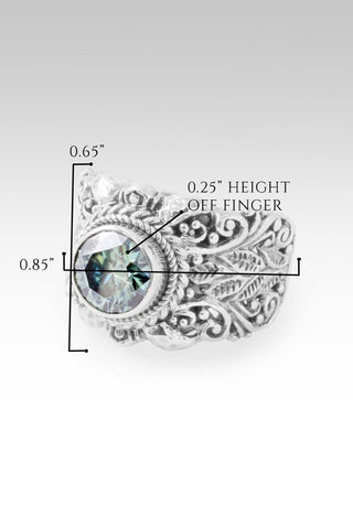 God Saves Ring II™ in Bali Hai™ Mystic Moissanite - Dinner - only found at SARDA™
