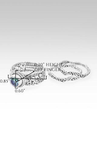 God Saves Ring™ in Bali Hai™ Mystic Moissanite - Stackable - only found at SARDA™