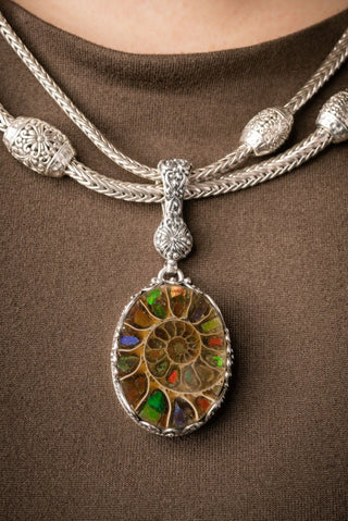 God Sees All Pendant™ in Ammonite with Ammolite Inlay - Statement - only found at SARDA™