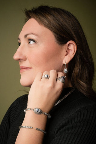 God Will Fix It Earrings™ in Dendritic Opal - Bali Wire - only found at SARDA™