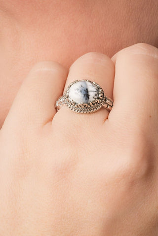 God Will Fix It Ring™ in Dendritic Opal - Stackable - only found at SARDA™