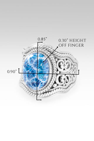 God's Grace Ring™ in Navy Blue Indonesian Coral - Dinner - only found at SARDA™