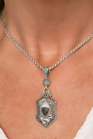 God's Lasting Promises Pendant™ in Blue Banded Opal - Single Stone - only found at SARDA™
