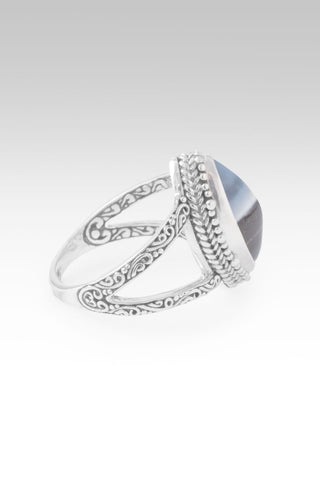 God's Lasting Promises Ring™ in Blue Banded Opal - Split Shank - only found at SARDA™