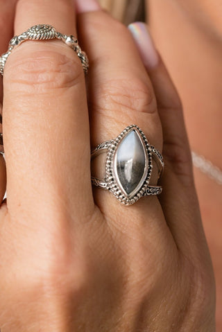 God's Lasting Promises Ring™ in Blue Banded Opal - Split Shank - only found at SARDA™