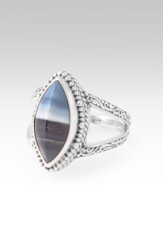 God's Lasting Promises Ring™ in Blue Banded Opal - Split Shank - only found at SARDA™