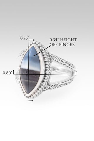 God's Lasting Promises Ring™ in Blue Banded Opal - Split Shank - only found at SARDA™