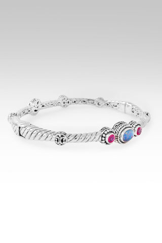 God's Mercy Bangle™ in Australian Opal & Red Ruby - Bangle - only found at SARDA™