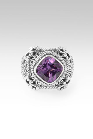 God's Peace Promise Ring II™ in Plum Lab Created Sapphire - Dinner - only found at SARDA™