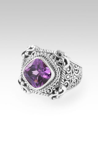 God's Peace Promise Ring II™ in Plum Lab Created Sapphire - Dinner - only found at SARDA™