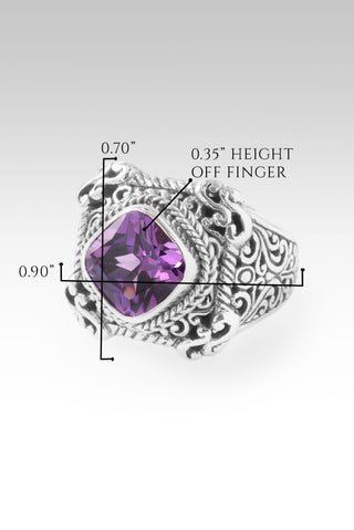 God's Peace Promise Ring II™ in Plum Lab Created Sapphire - Dinner - only found at SARDA™