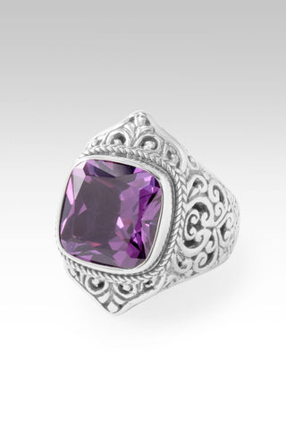 God's Peace Promise Ring™ in Plum Lab Cretaed Sapphire - Dinner - only found at SARDA™