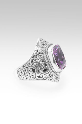God's Peace Promise Ring™ in Plum Lab Cretaed Sapphire - Dinner - only found at SARDA™