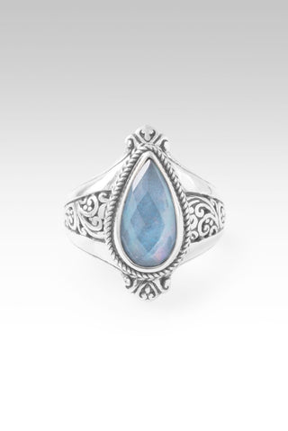 God's Perfect Place Ring II™ in Blue Quartz Mother of Pearl - Dinner - only found at SARDA™