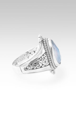 God's Perfect Place Ring II™ in Blue Quartz Mother of Pearl - Dinner - only found at SARDA™