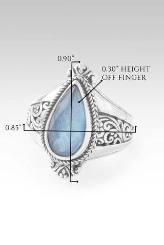 God's Perfect Place Ring II™ in Blue Quartz Mother of Pearl - Dinner - only found at SARDA™