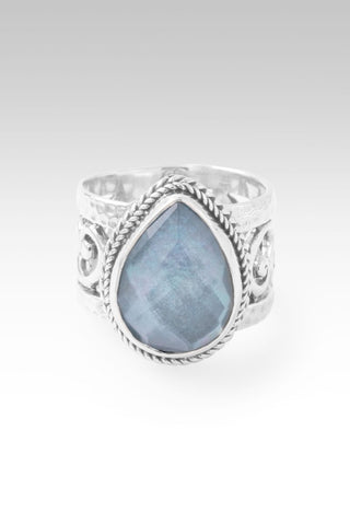 God's Perfect Place Ring™ in Blue Quartz Mother of Pearl - Statement - only found at SARDA™