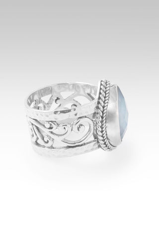 God's Perfect Place Ring™ in Blue Quartz Mother of Pearl - Statement - only found at SARDA™