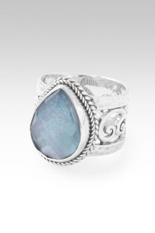 God's Perfect Place Ring™ in Blue Quartz Mother of Pearl - Statement - only found at SARDA™