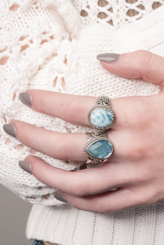 God's Perfect Place Ring™ in Larimar - Dinner - only found at SARDA™
