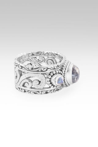 God's Presence Ring™ in Rainbow Moonstone - Dinner - only found at SARDA™