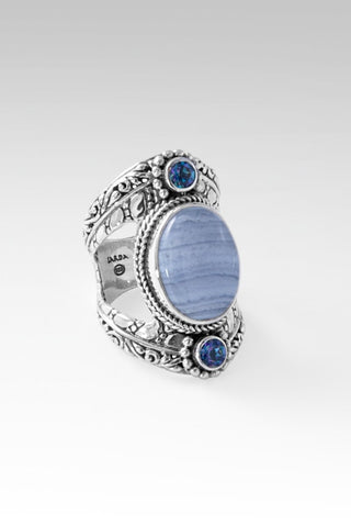 God's Promise Ring™ in Blue Lace Agate - Statement - only found at SARDA™